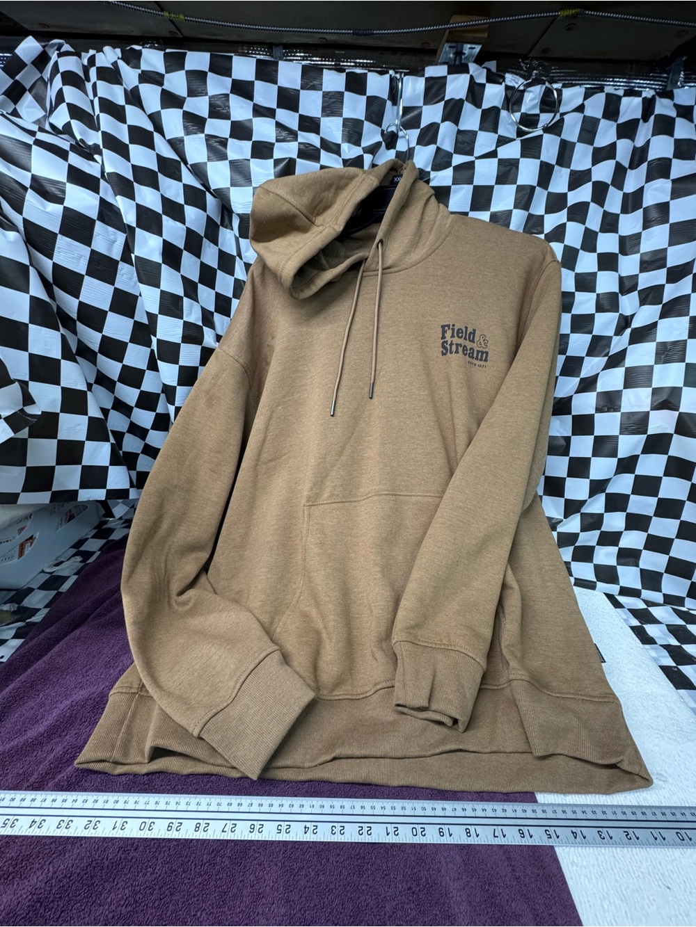 Men’s 2XL Field & Stream brown hoodie NWT